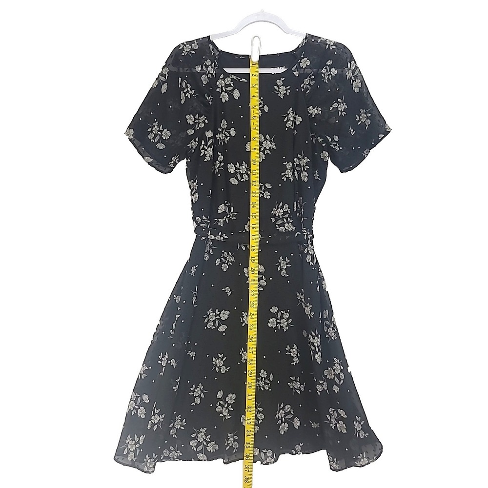 DKNY sz 6 A Line Dress Dk Floral Chiffon Lined Party Cocktail - Picture 6 of 10